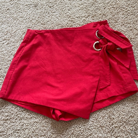 Red Super Down Skort - Picture 2 of 4